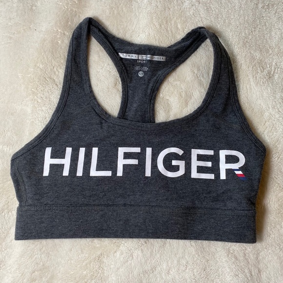 tommy hilfiger grey sports bra